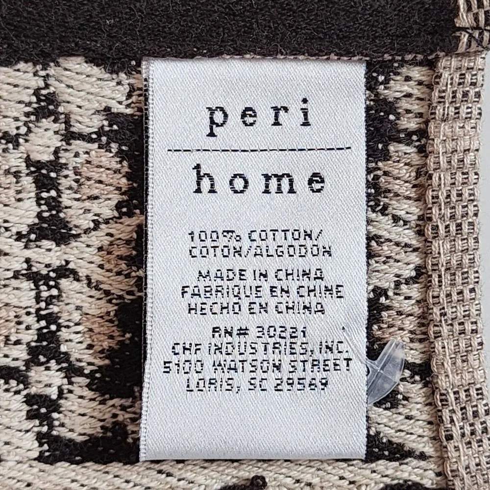 Peri Home Moroccan Tiles 6pc Cotton Towels Black Beige Set 2 Bath 2 Hand 2 Tip